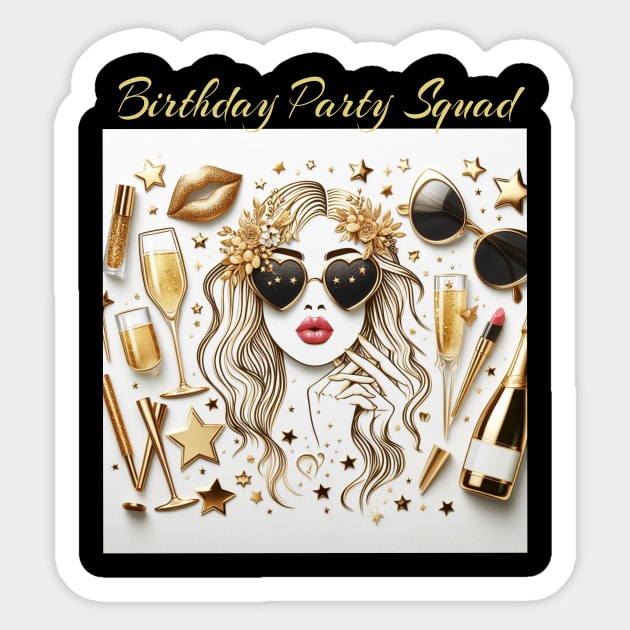 Birthday Girl Squad birthday celebration fun Sticker by fantastic-designs